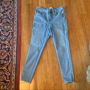 Madewell High Rise Light wash Skinny Jeans